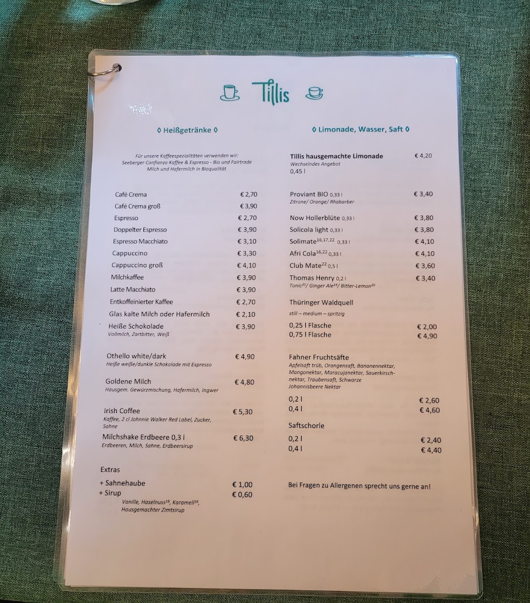 Menu Tillis Spielecafé-4