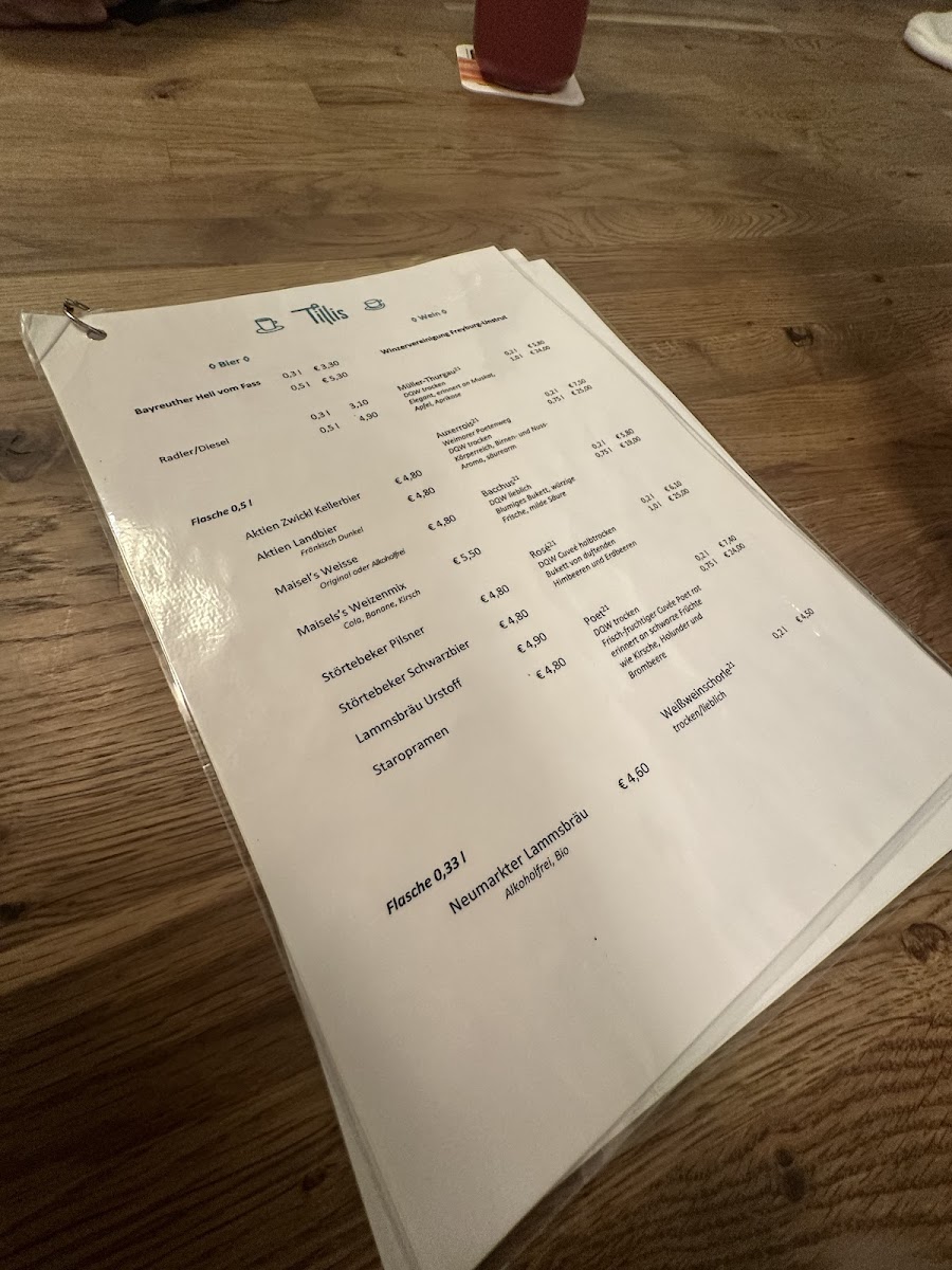 Menu Tillis Spielecafé-8